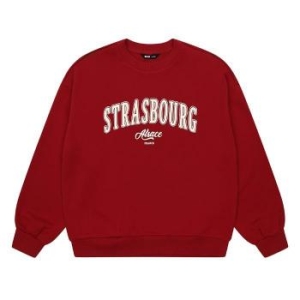 소이 HC22 루즈핏 노기모 맨투맨 티셔츠 여아 겨울용 노기모 와인색 박스핏 맨투 S21292803