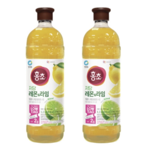 청정원 홍초 저당 레몬&라임 1.5L