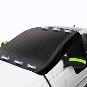 모델 S 2012-2025 세단 5인승 XCYCAR 차량용 윈드실드 스노우 커버, 반사 스트립으로 전면 보호, 내열성 녹색..