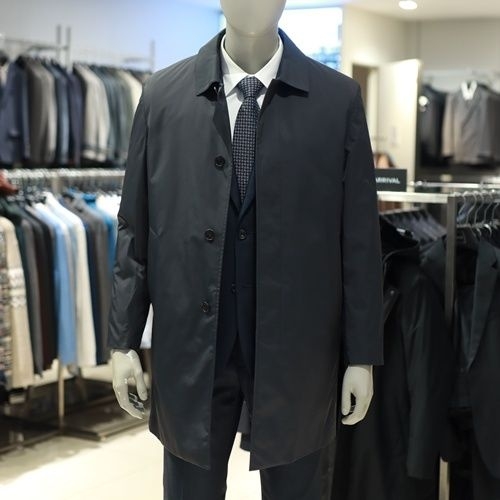 바쏘옴므 차콜 탈부착 패딩베스트 하프 트렌치 맥코트 BSA5CC02