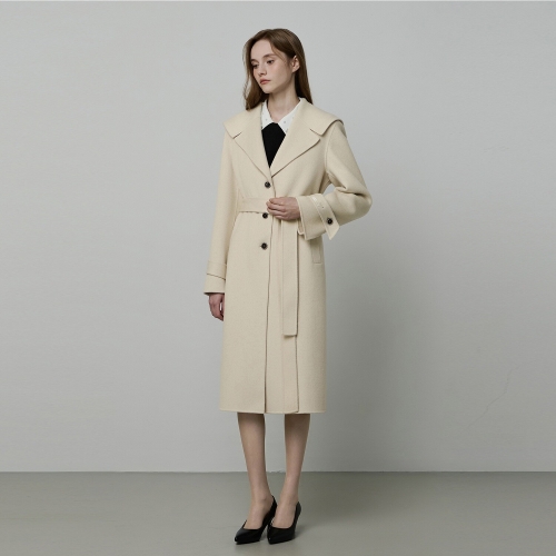 잇미샤 여성 빅카라 캐시미어 블랜디드 핸드메이드 코트 ITPBHHC730