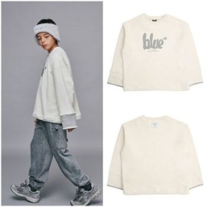 블루테일 AZI2TS02IV 아이보리 자수 패치 기모 티셔츠 35562125