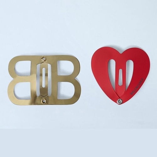 발렌시아가 로고 컷아웃 메탈 헤어 클립 세트 851914 TZS1V 6003