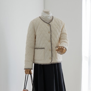 마담4060 리센 자켓 데일리 여성 제인트위드퀄팅-YLJK2511008