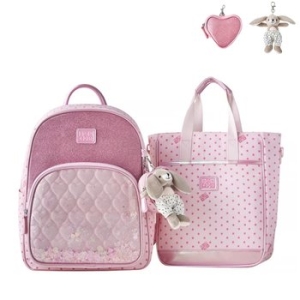 봉통 26년 신학기책가방세트 서양 PK하트엠보싱책가방셋트 7697T-833-835-03