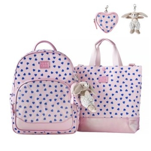 봉통 26년 신학기책가방세트 서양 PK블루하트책가방셋트 7697T-833-835-06