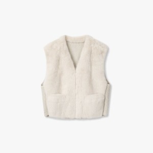 보브 여성 백 니트 밍크 베스트 7115450904