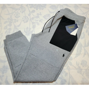 폴로 남성 조거 팬츠 하이브리드 니트 그레이 블랙 컬러블록 SML 5231745