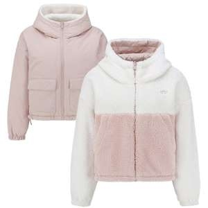 폴햄 여성 리버서블 크롭 후드 플리스 패딩 점퍼 PHE4JP2370