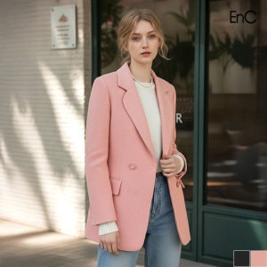 EnC 컬러믹스 단추포인트 더블자켓 ENJK14T03W
