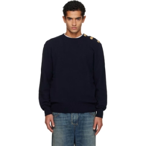 발망 티셔츠 네이비 에코 캐시미어 스웨터 252251M201002