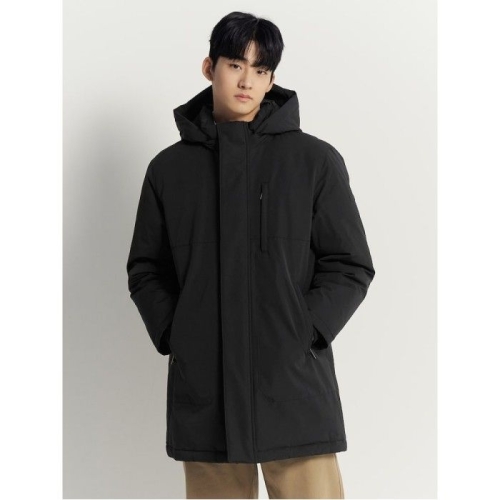 빈폴 남성 논퀼팅 롱 다운 재킷 블랙_BC5Y38C285