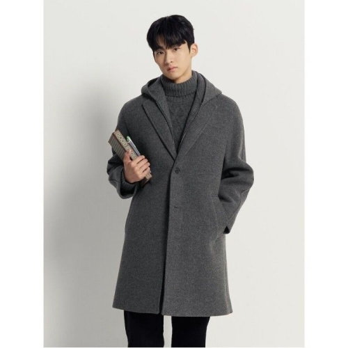 빈폴 남성 울 후드 코트 애쉬_BC5Y30C244