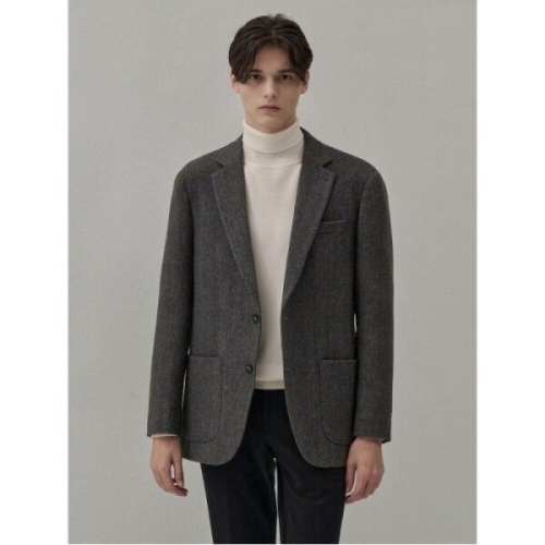 갤럭시 라이프스타일 울 멀티 헤링본 인퀼팅 재킷 블루_GC5X11M17P