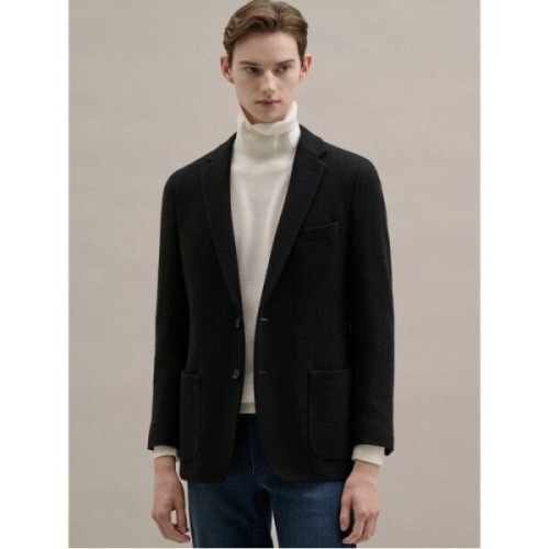 갤럭시 SU EURO TRADE 캐시 혼방 솔리드 재킷 블랙 GA5911U065