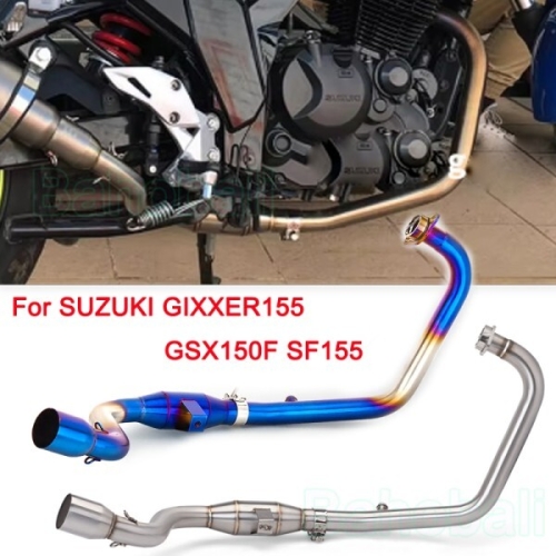 바이크  배기 시스템 이스케이프 모토 프론트 링크 헤더 연결 튜브 스즈키 GIXXER155 슬립온 51mm