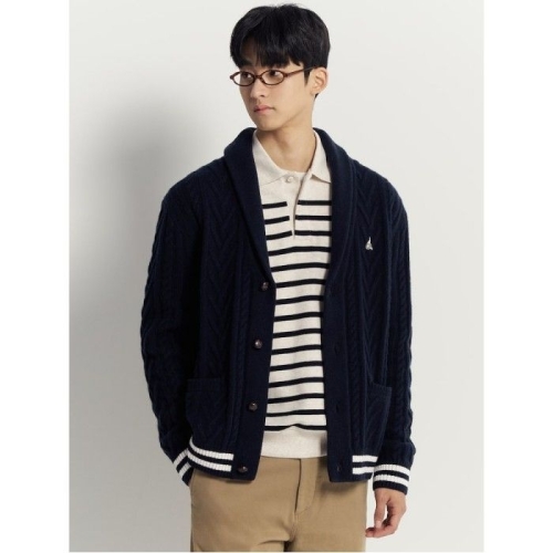 빈폴 남성 아란 숄넥 카디건 네이비_BC5Z5AC44R