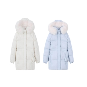 NBA K254DW610P 여아 샤이니 미디 덕 다운