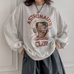 아이우먼 우주클럽프린팅맨투맨 POV457M510 빅사이즈