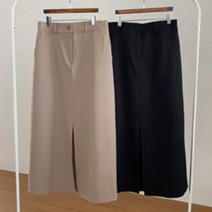 아이우먼 빅사이즈치마 V446L510 에이라인딥트임스커트 RA