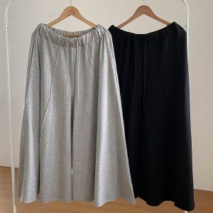 아이우먼 빅사이즈바지 V449L510 일자줄밴딩스커트팬츠 RA