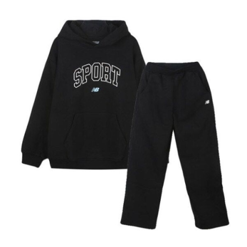뉴발란스 키즈트레이닝세트 NQJ NK9YFB413U-19 ESSENTIAL 스포츠 후드 기모 스웨트 셋업