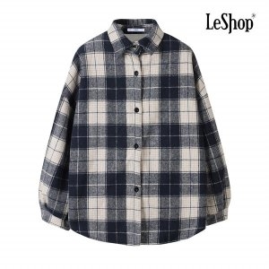 르샵 융기모 체크 패턴 셔츠 BPABL010A