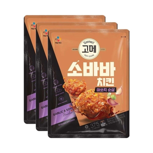CJ제일제당 고메 소바바 치킨 마쏘킥 순살 375g
