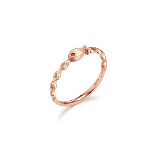 로제도르  럭키리치체인 14k 물고기 반지 250100202 골든듀AMC_JS