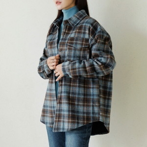 데드라 오르시기모체크셔츠자켓 OUE6002_YC