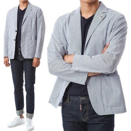 라르디니 명품 플라워 부토니에 스트라이프 자켓EIAMA EIC1189 820