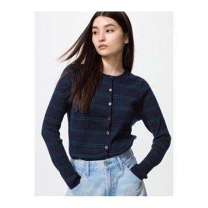 유니클로 12834273 메리노 리브 크루넥 쇼트 가디건