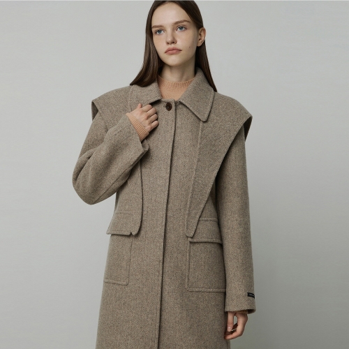 잇미샤 디터처블 패널 핸드메이드 울 코트 ITPCHHC790