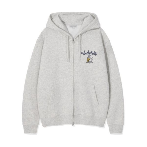 와키윌리 WACKY WILLY 키키 레오 로고 후드집업 라이트그레이 WA2501HZM1LG 142459 S