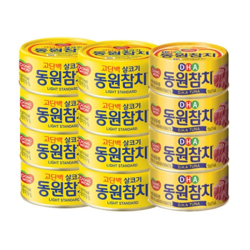 동원F&B  라이트스탠다드 150g 8개 + DHA 150g 4개