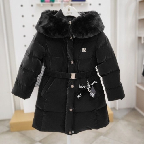 티파니 BK 롱 벨트장식 오리털 점퍼 T55KBJ010