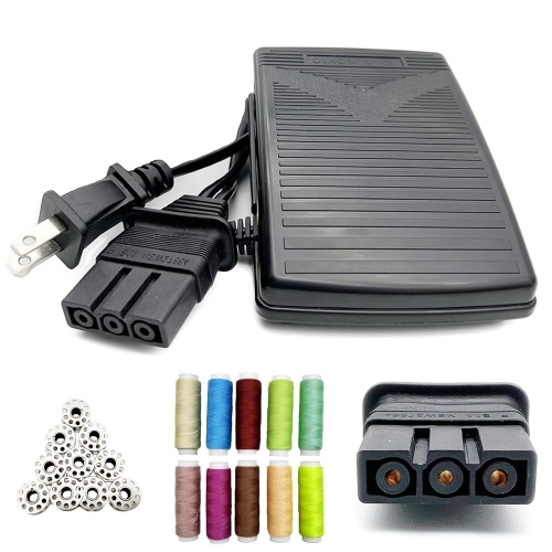 브라더  재봉틀 페달 및 전원 코드 교체 J00360051 1034D 1634D KD1902 LS1217 LS2125 LX2500 ..