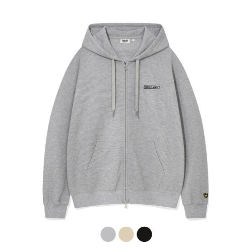 와키윌리 와키월리 WACKY WILLY 와플 베이직 로고 후드집업 3 colors WA2503HZO2 118753 L 그레이