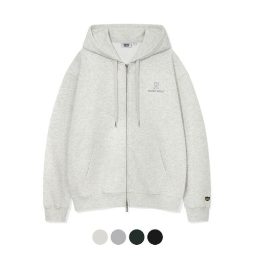 와키윌리 WACKY WILLY 베이직 로고 후드집업 4 colors WA2503HZO1 179723 S 라이트 그레이