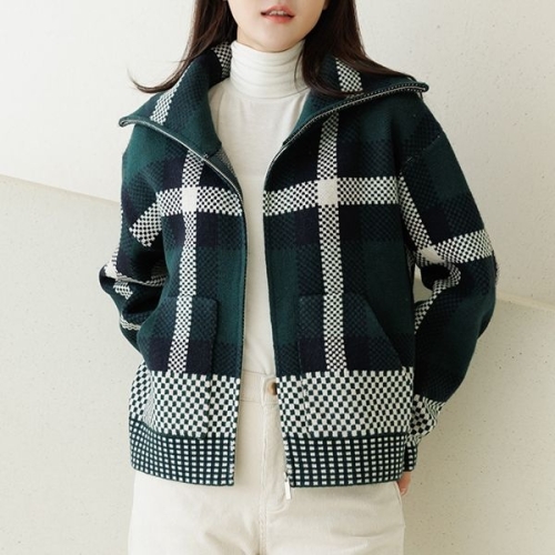 데드라 체코하이넥니트집업 OUE5026_YC