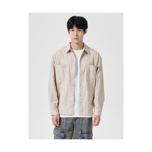 피그먼트 에잇세컨즈 8seconds 워싱 절개 셔츠 베이지 264964DY1A