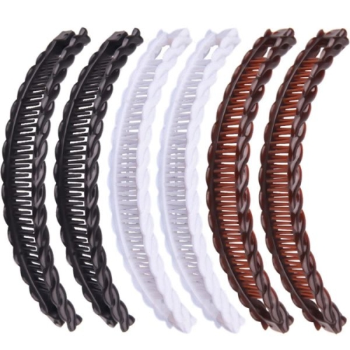 유미  빈티지 대형 바나나 클립 여성용 굵은 머리용 빗바레트 2521084