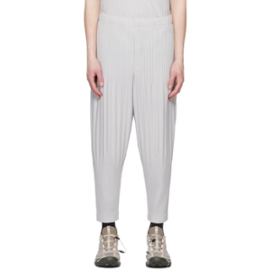 옴므 플리세 이세이 미야케 그레이 베이직 슬랙스 231729M191027