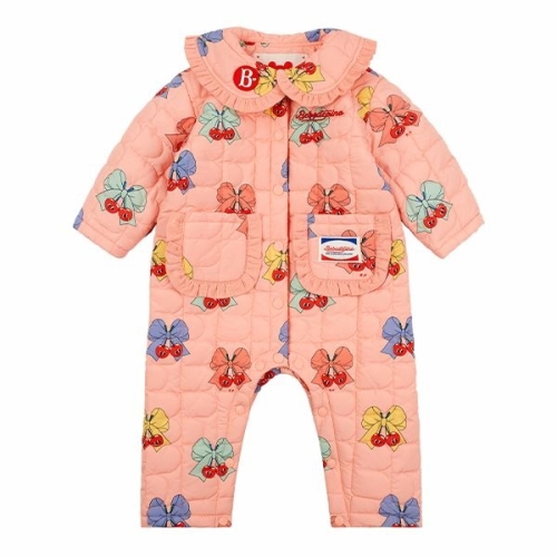 베베드피노 올 오버 리본 체리 베이비 퀼팅 오버롤_BP44OV239