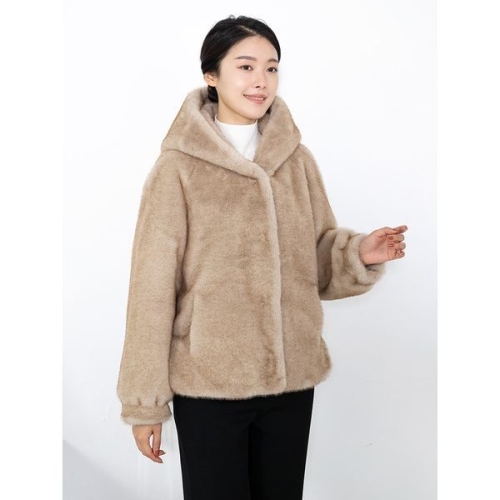 모슬린 엄마옷 인조퍼 후드 점퍼 MQG124965 마담 미시 중년