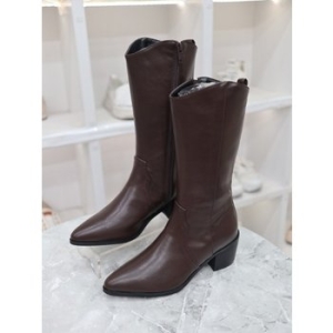 심플 청키힐 웨스턴부츠 미들부츠 6cm BLMD100575