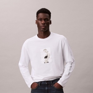 캘빈클라인진 남성 케이트 캡슐 클래식 긴팔 티셔츠 40408MF YAA 40408MFYAA