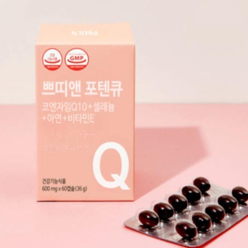에이팜 쁘띠앤 포텐큐 코엔자임Q10 셀레늄 아연 비타민E 60정
