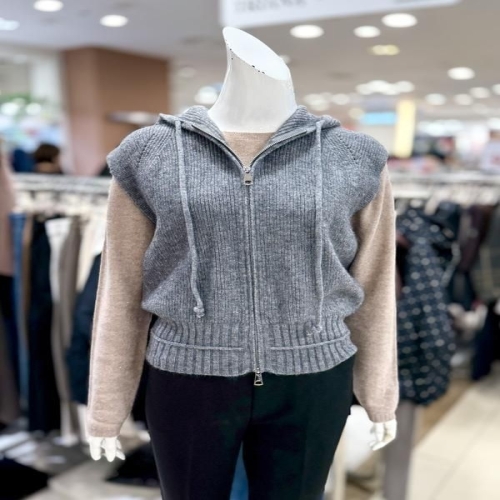 트리아나 소고 세이브존01 후드 니트 집업 베스트 AK4VA08_GR 42520166