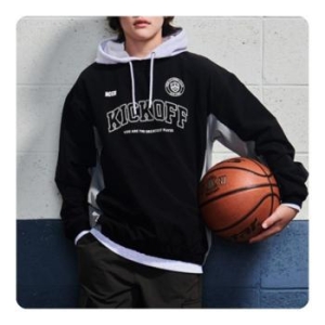 에꼴리에 HC33 나일론 스판 블록코어 맨투맨 남아,티셔츠,아노락,약기모,스판,블 S42517487